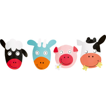 Lot de 8 masques Ferme