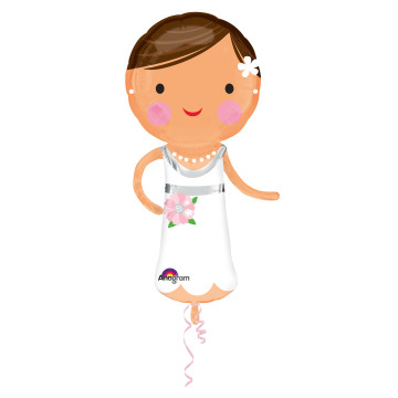 Ballon forme La Mariée 48 cm x 101 cm
