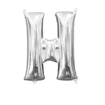 Mini Ballon Lettre H argent