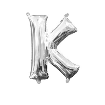 Mini Ballon Lettre K argent