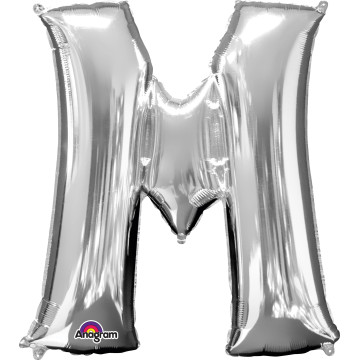 Mini Ballon Lettre M argent