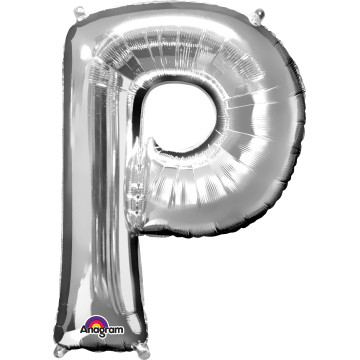 Mini Ballon Lettre P argent