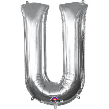 Mini Ballon Lettre U argent