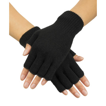 Mitaine noires en tricot
