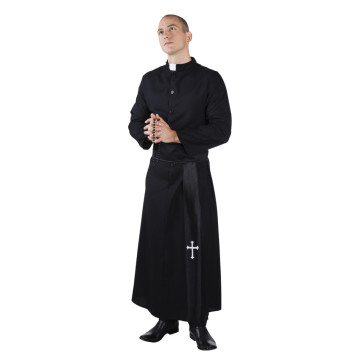 Déguisement de prêtre soutane homme