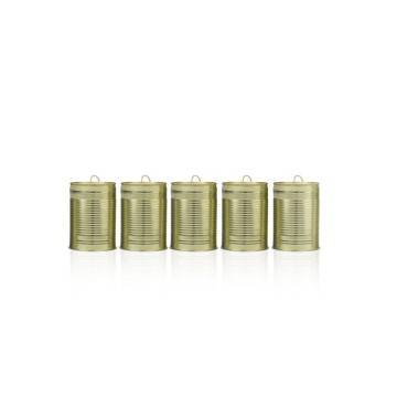 Lot de 5 boîtes de conserve Or