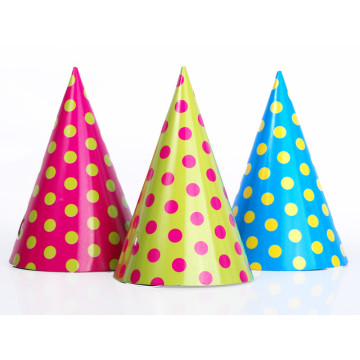 Lot de 6 chapeaux à pois couleurs assorties