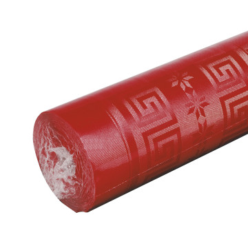 Nappe rouge  papier damassé 6 m