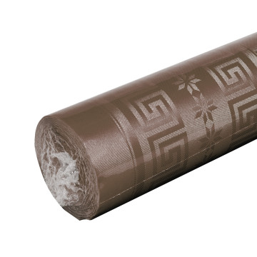 Nappe chocolat papier damassé 6 m