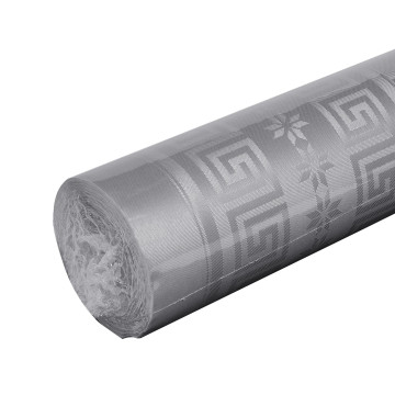 Nappe gris papier damassé 6 m