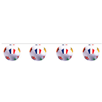 Guirlande 10 fanions ballons de football Pays 5 m