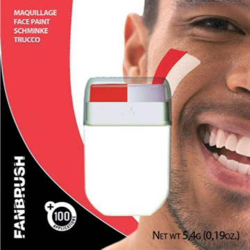 Maquillage 2 bandes rouge/blanc