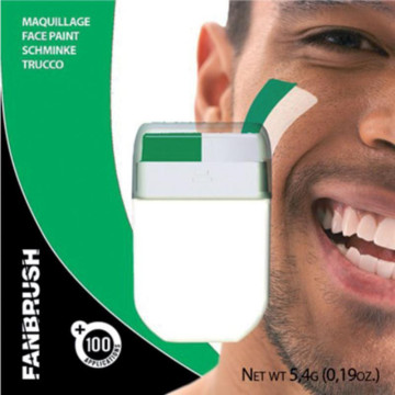 Maquillage 2 bandes vert/blanc