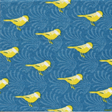 Lot de 20 serviettes intissée Birds 25 x 25 cm