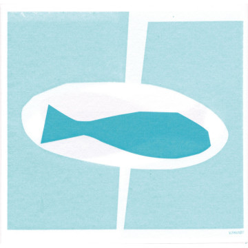 Lot de 20 serviettes intissée Lagon 40 x 40 cm