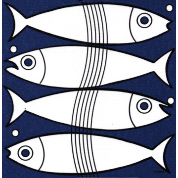 Lot de 20 serviettes intissée Fish 40 x 40 cm