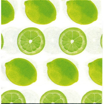 Lot de 20 serviettes intissée Lemon 40 x 40 cm