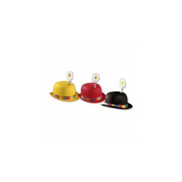 Chapeau melon avec fleur pour clown