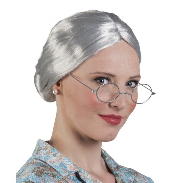 Perruque Granny grise