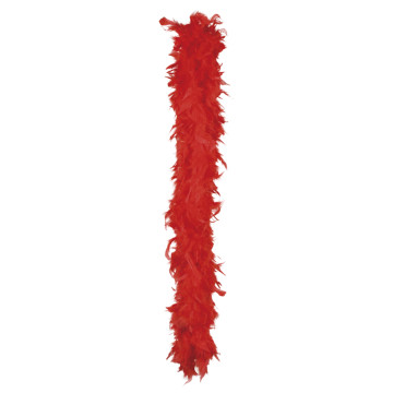 Boa en plumes rouge