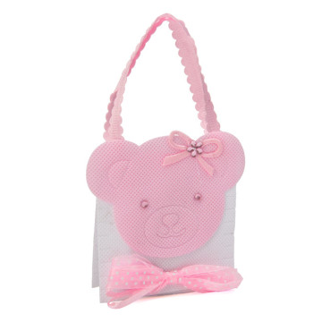 Sachet Baptême Ourson rose