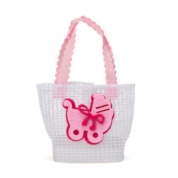 Sachet Baptême landau rose