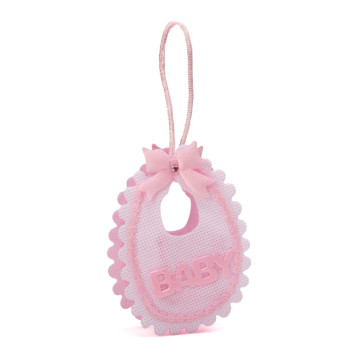 Sachet Baptême Bavoir Baby rose