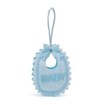 Sachet Baptême Bavoir Baby bleu