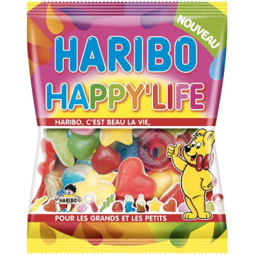 Sachet bonbons Happy life Haribo 120 g