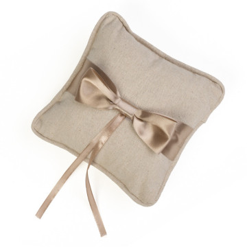 Coussin Alliances carré lin naturel