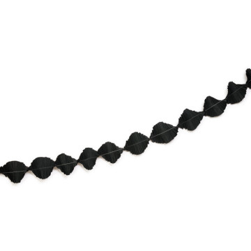 Guirlande Torsade en crépon noir 4 m