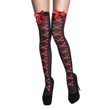 Bas os rouge en croix Halloween