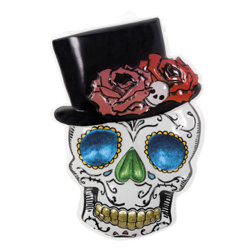 Déco murale PVC Mr Day of Dead Halloween 6 x 44 cm