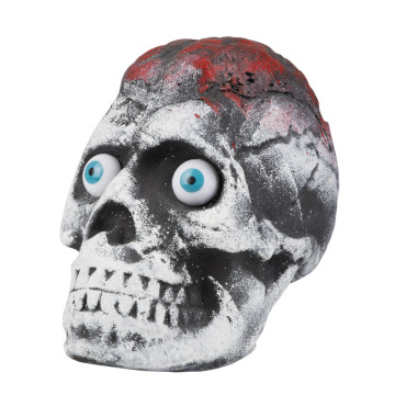 Tête de mort avec yeux exorbités Halloween 20 x 14 cm