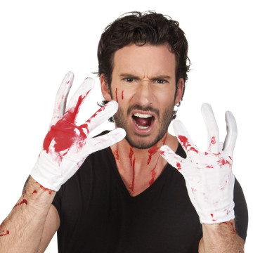 Gants ensanglantés Halloween