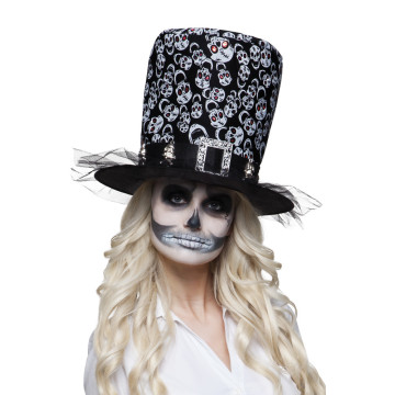 Chapeau Skull Glance haut de forme Halloween