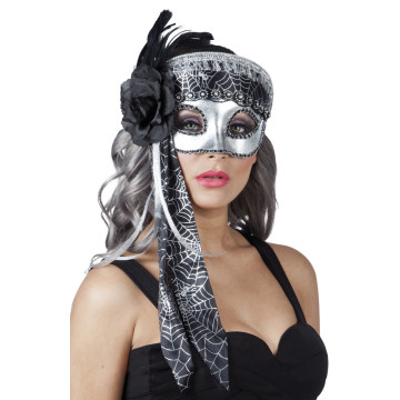 Loup Webster avec Fleur Noir Sur Le Cote Halloween