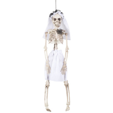 Suspension Squelette Mariée Halloween 41 Cm