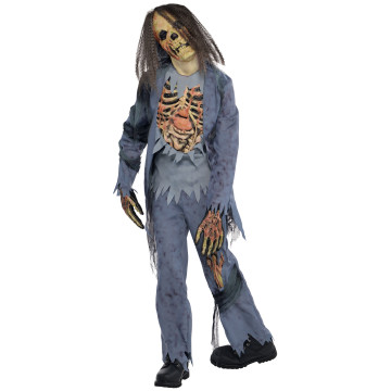 Déguisement Zombie chemise avec relief Halloween garçon