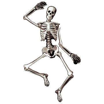 Squelette articulé en carton Nuit d'effroi Halloween 1,40 m