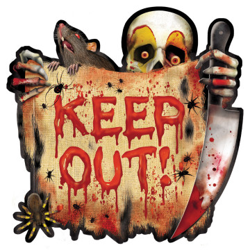 Cutout Keep out ! Halloween 26 cm