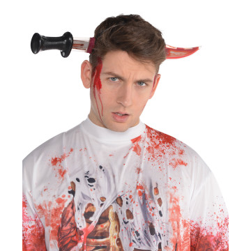 Couteau serre-tête ensanglanté Halloween