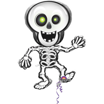 Ballon Squelette dansant Halloween 74 x 84 cm