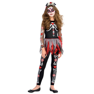 Déguisement Squelette Jour des morts Halloween 10/12 ans