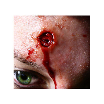 Fausse Cicatrice impact de balle 3D Halloween