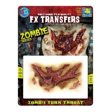 Fausse Cicatrice gorge arrachée de zombie 3D Halloween