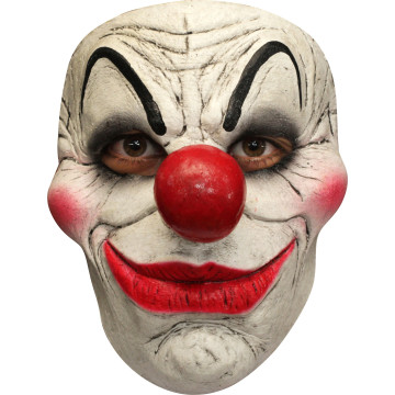 Demi masque de clown cauchemardesque bouche rouge Halloween