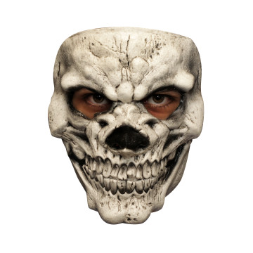 Demi masque Skull blanc Halloween