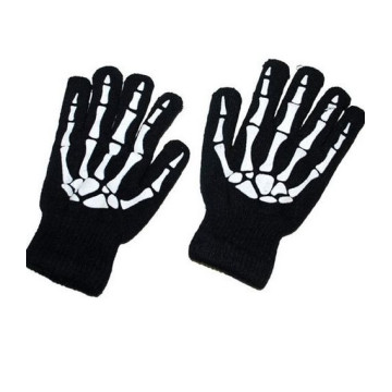 Paire de gants squelette 3D Halloween