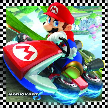 Lot de 16 serviettes jetables Super Mario en papier 33 x 33 cm